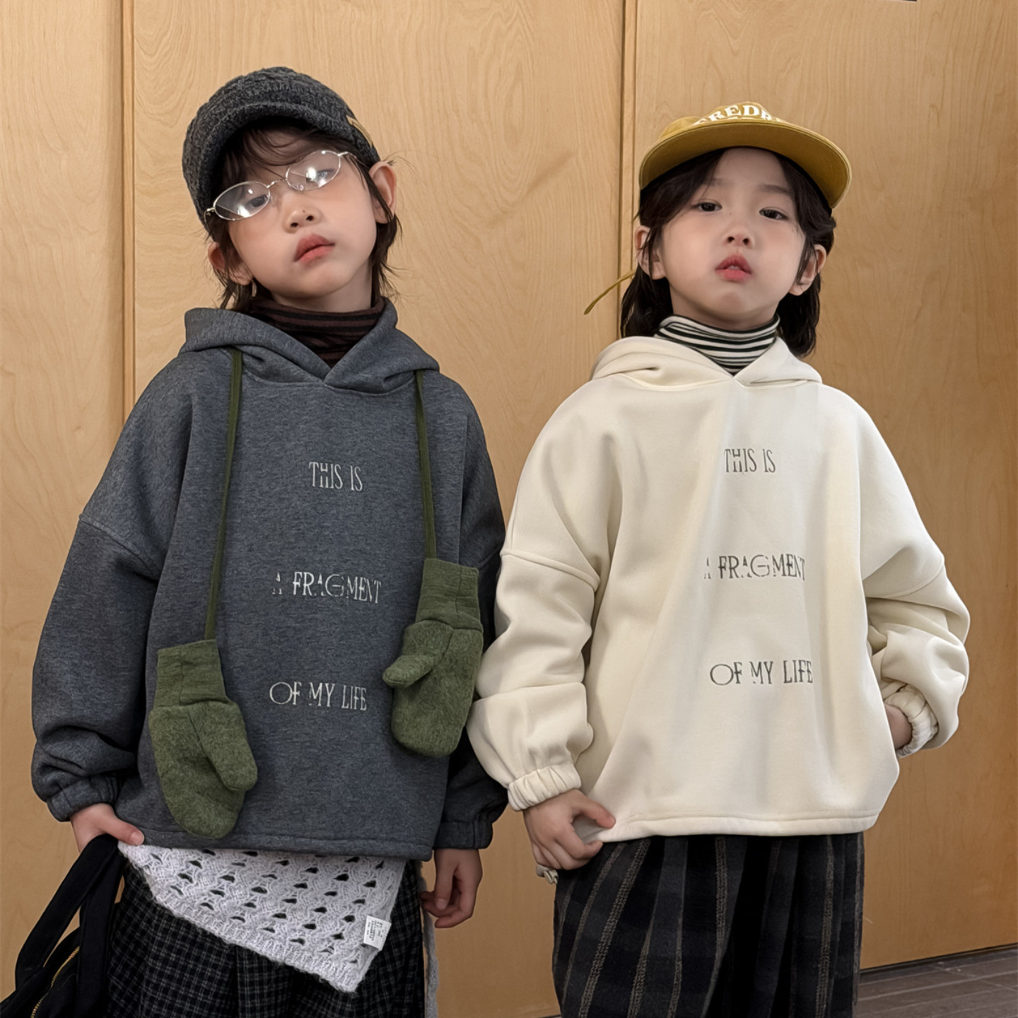 男童卫衣冬季新款儿童韩版加绒运动连帽衫男孩百搭宽松保暖上衣潮