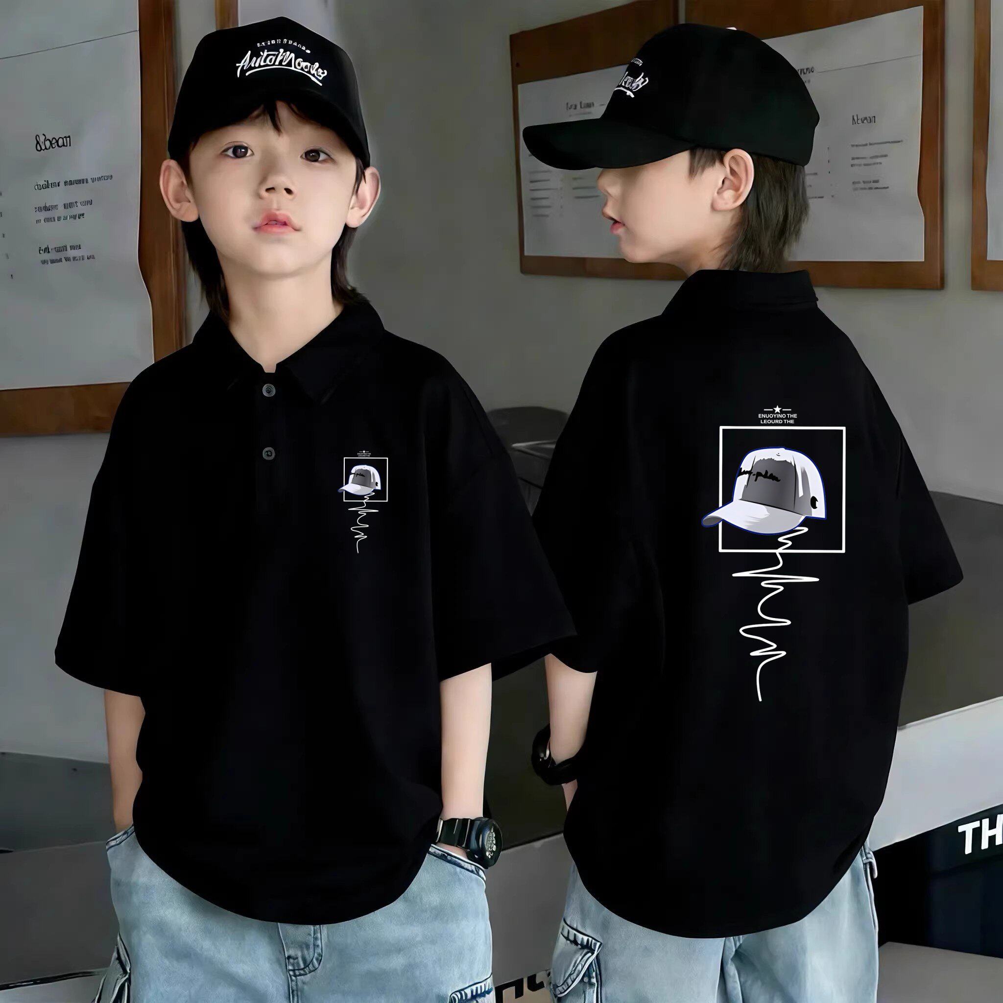 儿童男童短袖中大童T恤外穿服夏季纯棉潮酷休闲男童装POLO衫上衣