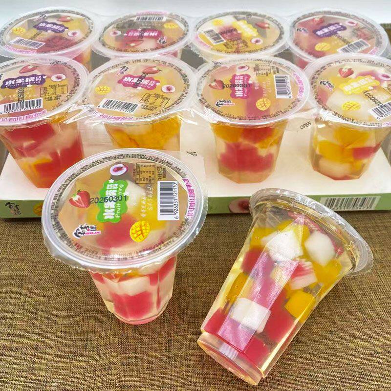 杯装水果捞彩色果冻多种果味什锦