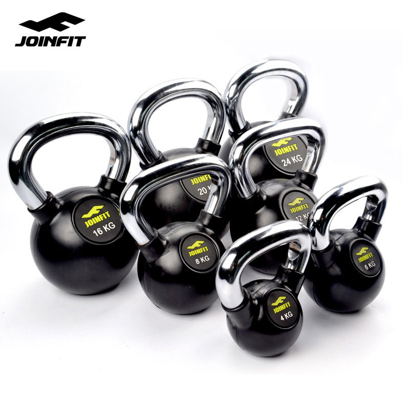 Joinfit壶铃包胶提壶哑铃女士练翘臀男深蹲塑形家用健身运动器材