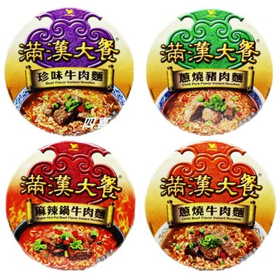 满汉大餐方便面葱烧牛肉碗装
