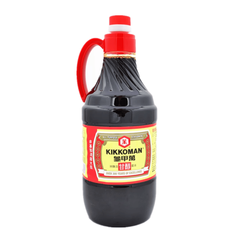 包邮 台湾进口 龟甲万酱油纯酿造甘醇酱油1600ml 无味精无防腐剂