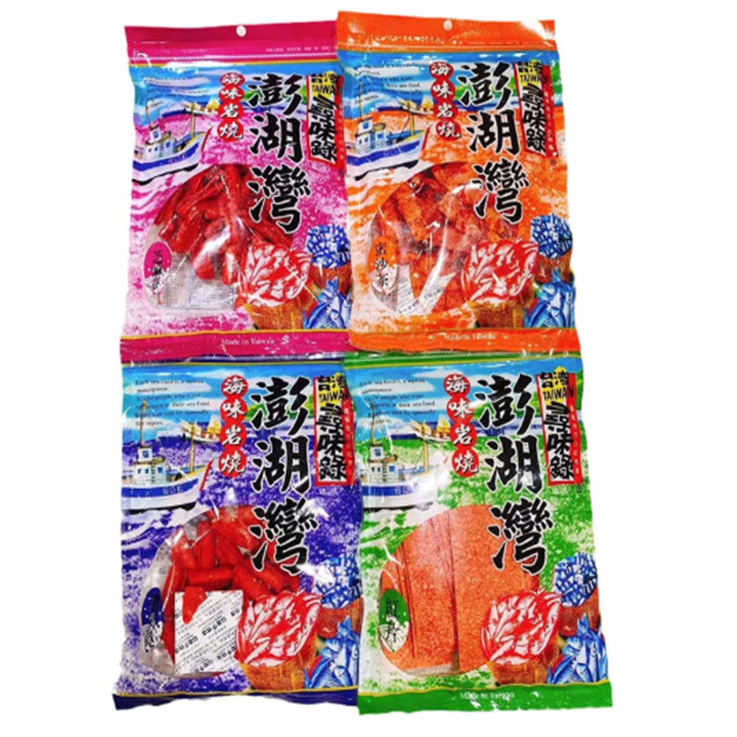 台湾进口海味岩烧 寻味录澎湖湾铁板烧蜜沙茶芝麻卷 鱼卷