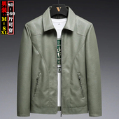 8XL大码 立领加厚加绒外套保暖秋冬潮皮衣 修身 皮夹克男士 2023新款