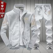 潮流开衫 2件套男装 休闲外套大码 运动套装 立领卫衣春秋运动服 长袖