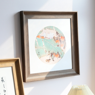 欧式正方形装裱画框书法国画33厘米38cm50相框挂墙十字绣框架定制