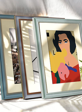 欧式做旧大相框定制30 16 18 20 24寸50cm75厘米装裱画框挂墙美式