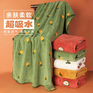大人女珊瑚绒儿童家用毛巾不掉毛可裹 浴巾比纯棉全棉吸水2025新款