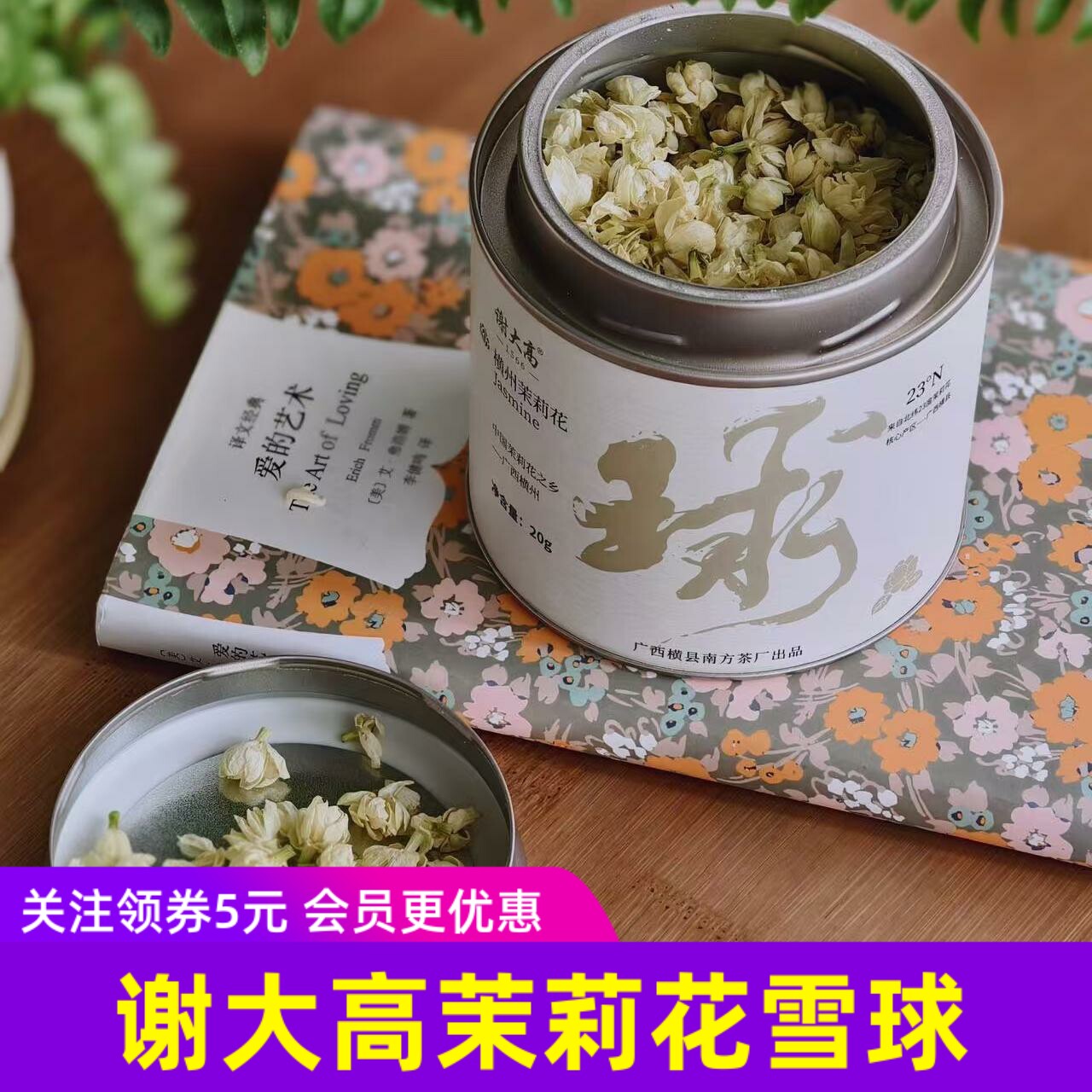 谢大高茉莉花雪球横县特产花花干