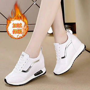 百搭显瘦坡跟休闲旅游运动鞋 内增高女鞋 2025春秋新款 小白鞋 女 韩版