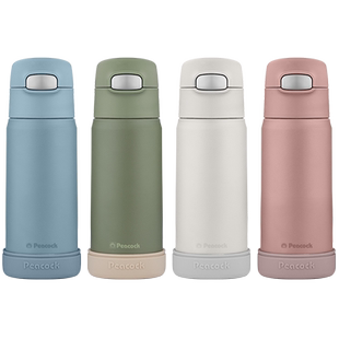 Peacock日本孔雀车载保温杯带吸管2025男女新款一键开盖316不锈钢