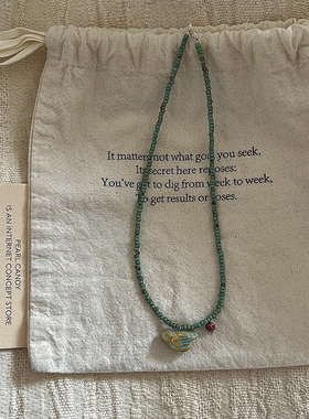 奈久留美RORY 925纯银 可爱bird 夏日彩色度假 复古原创设计项链