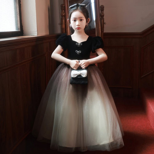 中学生表演服婚纱礼服少儿主持12