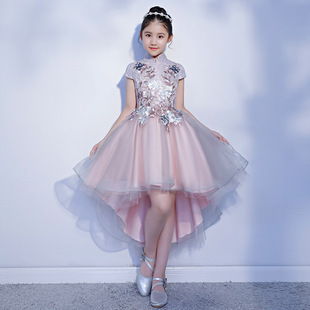 公主裙女童超仙礼服花童古筝走秀钢琴演出服小女孩旗袍连衣裙礼服