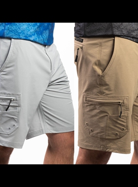 美国Realtree超大码短裤速干弹力狩猎钓鱼海钓路亚防晒UPF30防水