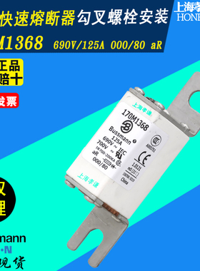 美国BUSSMANN 170M熔断器170M1360 690V 20A 000/80 gR欧标方体UL