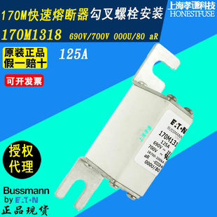 000U 125A 美国BUSSMANN半导体熔断器170M1318欧标方体690V