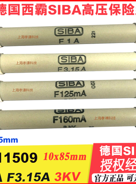 SIBA高压保险丝10x85mm F2A 3.15A 7011509 7011527 3KV 10*85mm