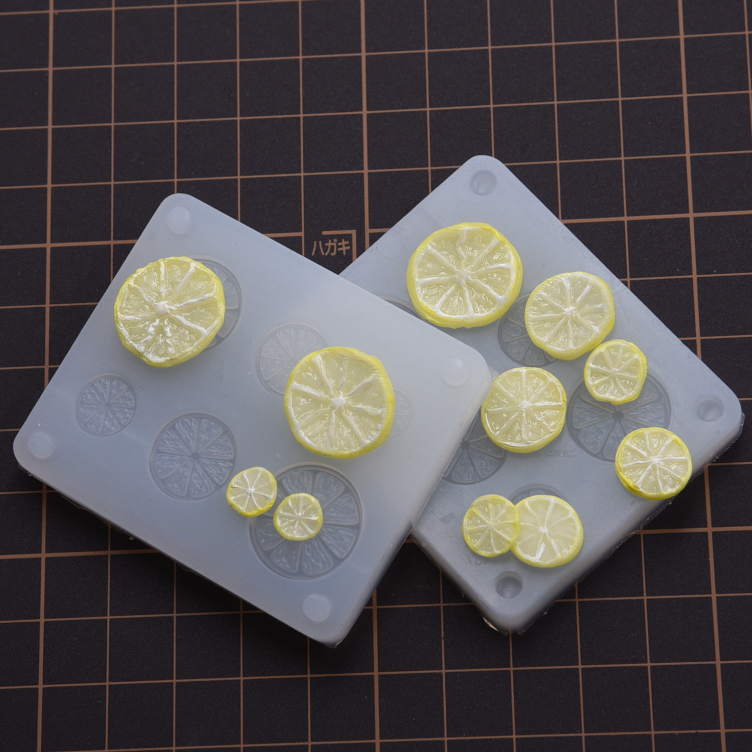 微缩食玩diy手工柠檬片模 仿真迷你mini柠檬片立体蛋糕硅胶模具
