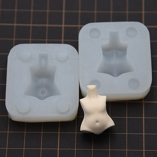 超轻粘土软陶Q版身体硅胶黏土模具身体模具翻糖 卡通人偶素体模具