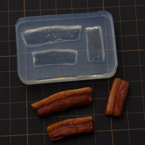 微缩食玩腊肉硅胶模具超轻粘土硅胶模具 1 :12分ob11树脂土硅胶模