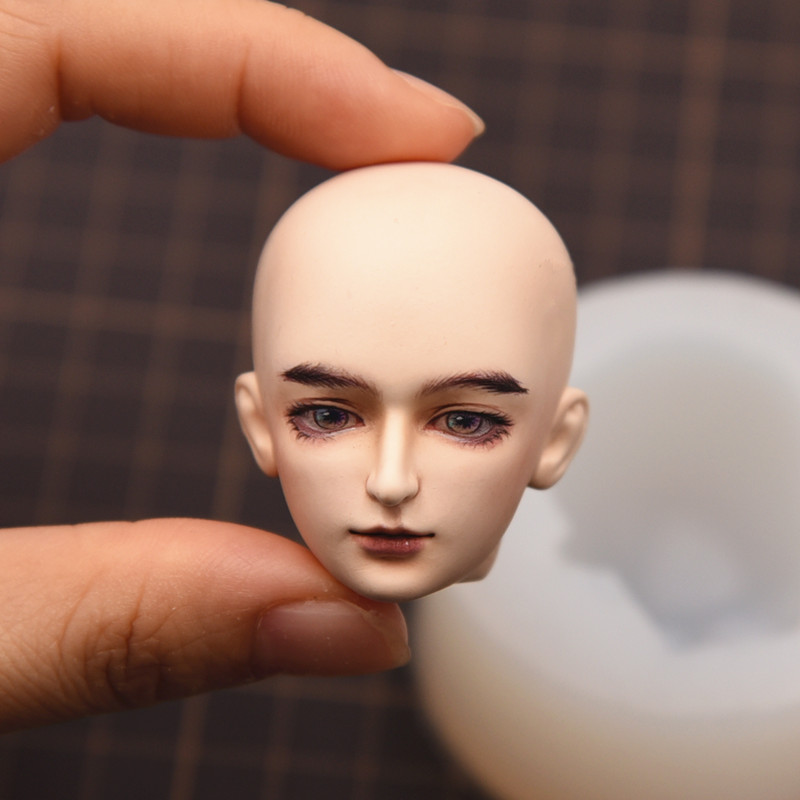 超轻粘土正比酷比男神硅胶脸模万用脸微写实男脸软陶BJD人脸模具