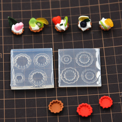 粘土双面立体底托食玩硅胶模