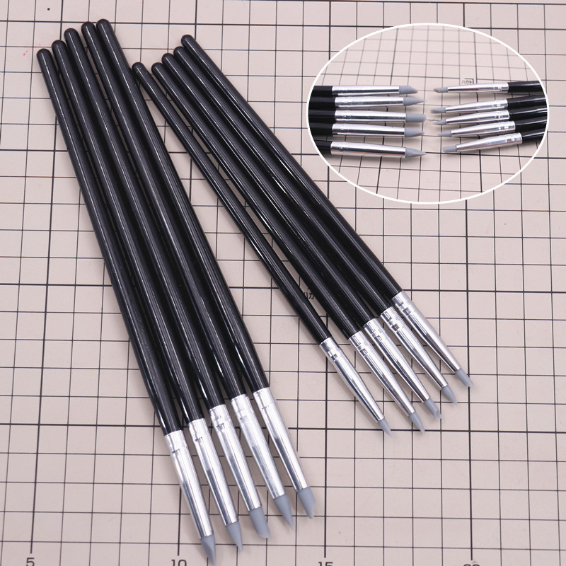 超轻粘土软头笔橡胶橡皮笔 软陶泥塑油泥指纹手印抹痕笔褶皱工具