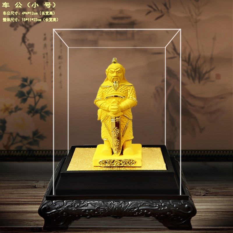 绒沙金车公摆件 车公庙太岁大元帅 家居客厅装饰品车神工艺品摆设