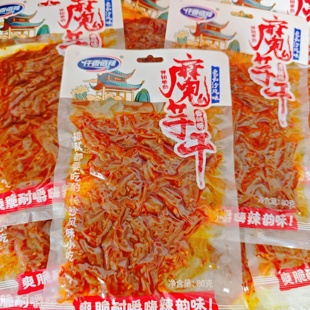 仟香佰辣香辣魔芋干烧烤味休闲零食Q弹劲爽长沙风味小吃袋装 80g