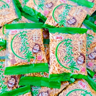 湖南浏阳特产浏乡农家炒米果仁原味炒米小吃休闲零食膨化食品小包