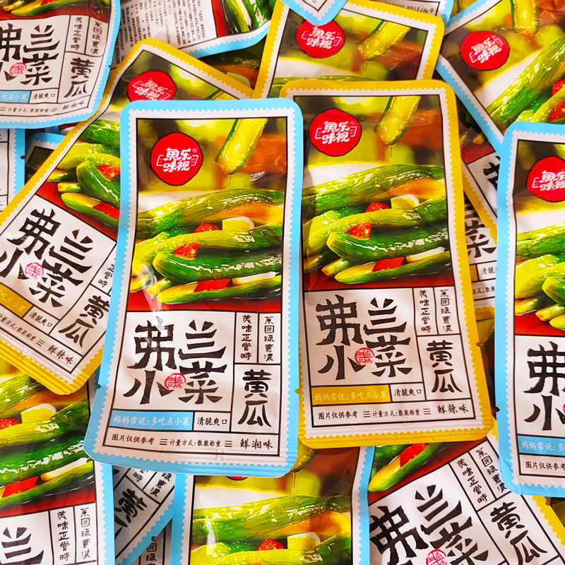 湖南特产鱼乐味视弗兰小菜黄瓜秋葵金针菇散称办公室休闲小零食