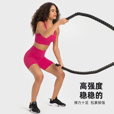 瑞舒瑜伽短裤女裸感无尴尬线紧身运动三分裤夏季健身瑜伽服