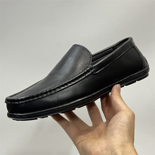 皮鞋 工厂库存处理真皮休闲乐福豆豆鞋 男士 微瑕尾货工作鞋 捡漏 断码