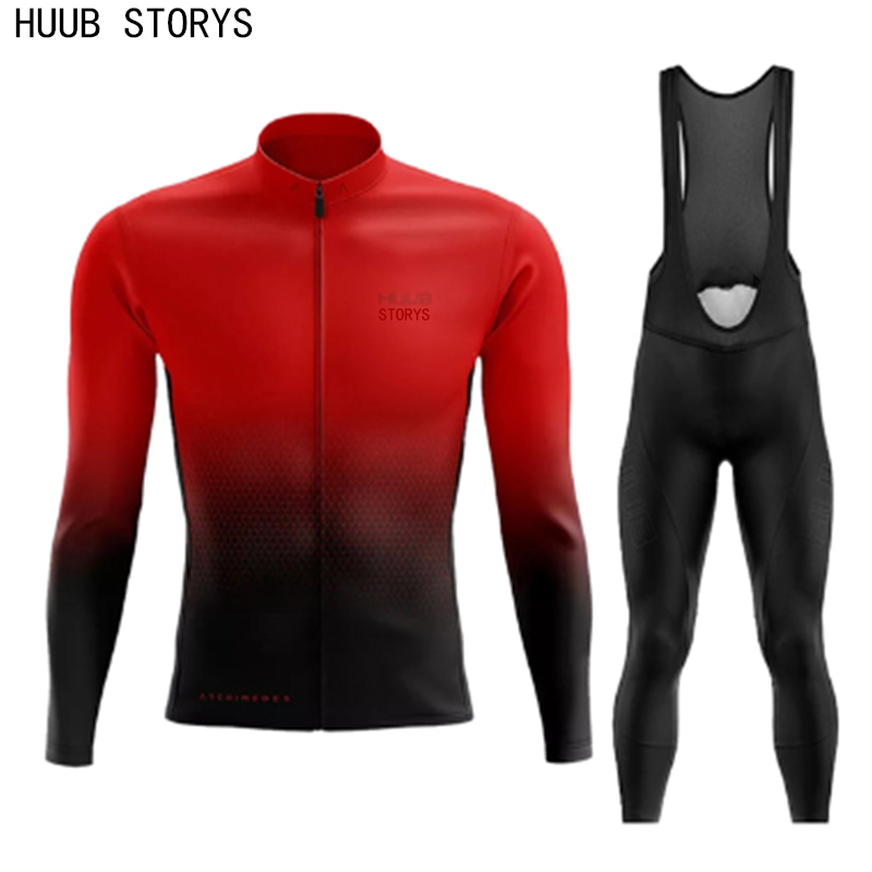 HUUB STORYS车队版骑行服春秋冬季抓绒保暖长袖套装公路自行车服