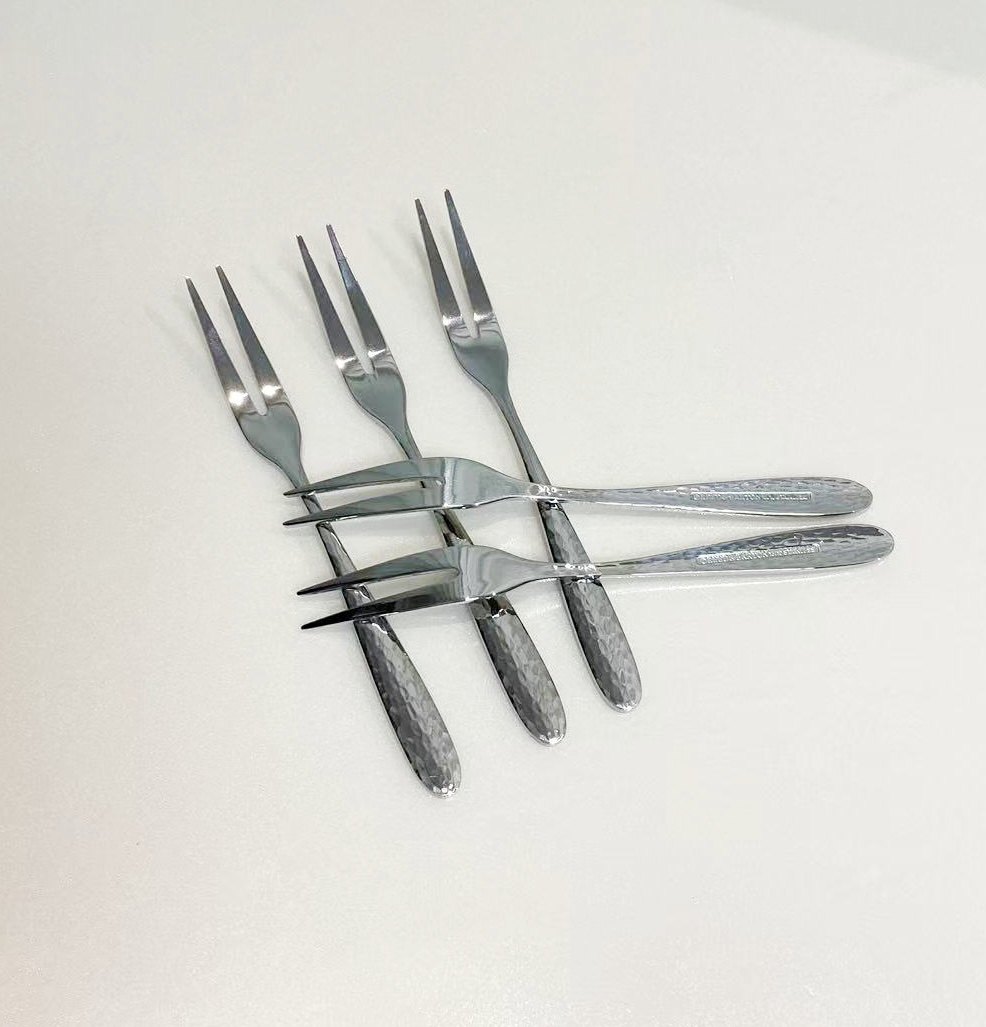 外贸欧式18/10不锈钢水果叉锤纹水果签甜品叉蛋糕叉点心叉月饼叉,餐饮具,水果叉/水果签,淘宝优惠券,粉丝福利购,淘宝优惠卷