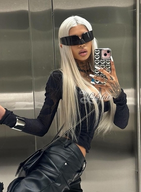 前卫科技未来感y2k赛博朋克个性小众辣妹凹造型墨镜太阳镜