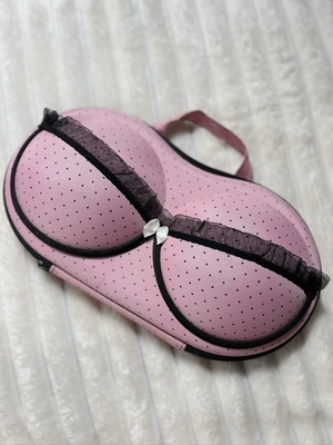 Y2kslut欧美ins个性小众辣妹蕾丝蝴蝶结波点内衣收纳包手提包包