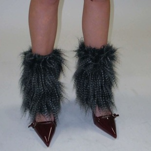 Leg Fur Warmers Faux y2kslut