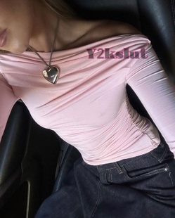 off sleeve shoulder solid top Ruched irregular long