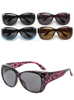 y2kslut欧美ins个性小众时髦辣妹豹纹镶钻太阳眼镜墨镜女