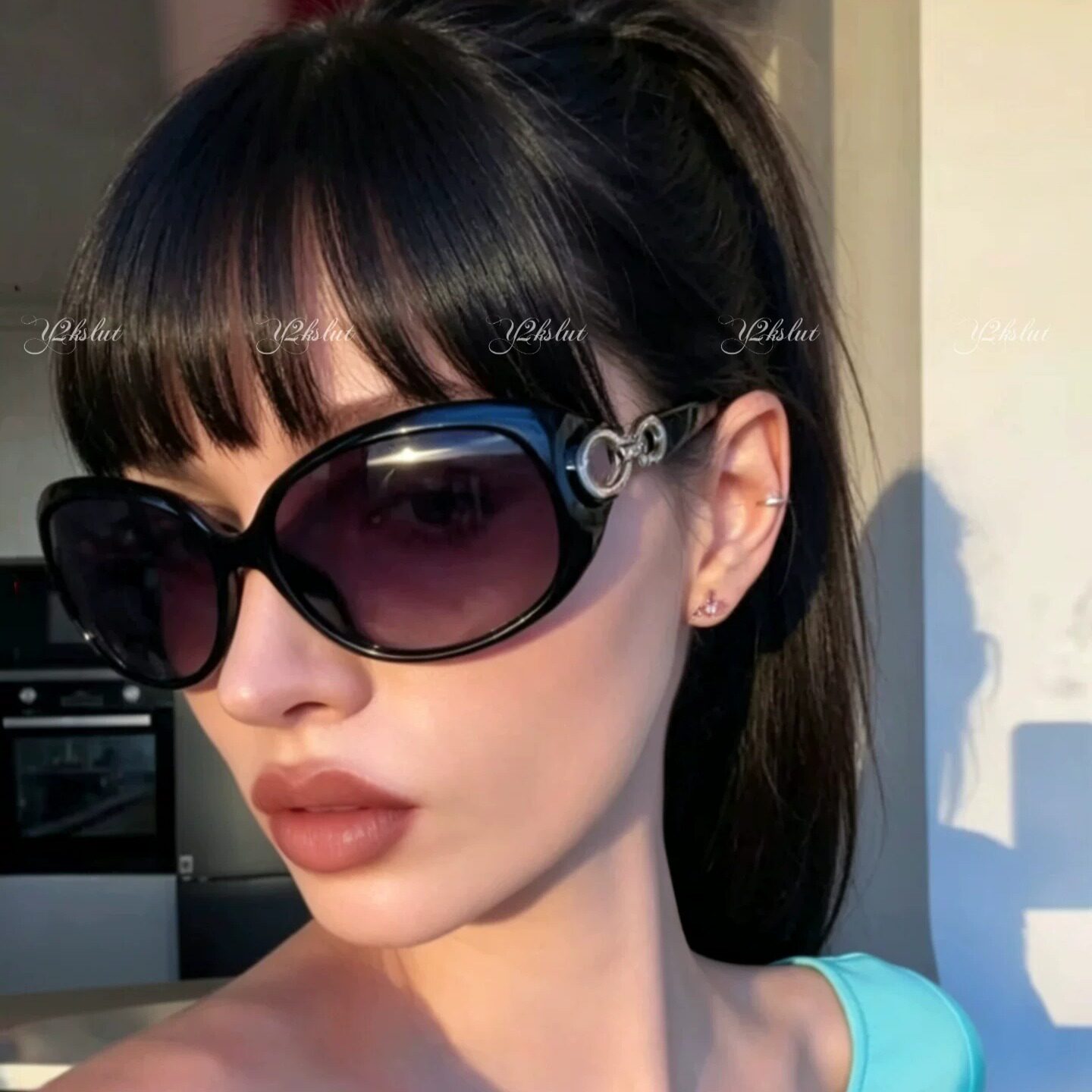 欧美ins风辣妹y2k小众设计复古高级感时髦高品质偏光太阳眼镜墨镜