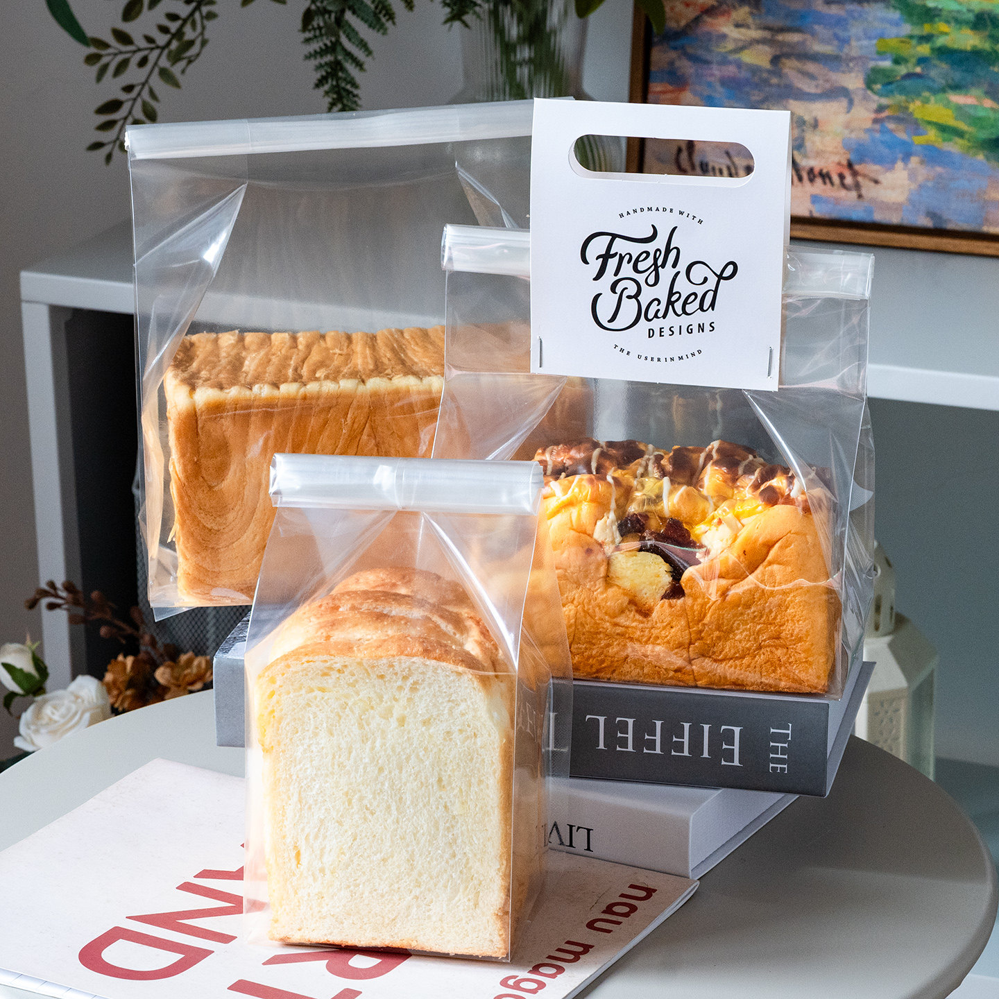 手工烘焙食品扎丝透明纯水立方生吐司面包包装袋一次性扎丝自封袋