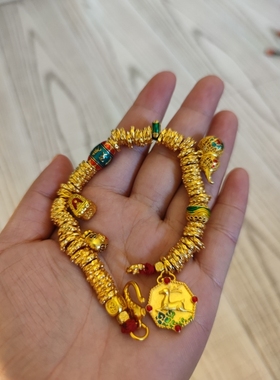 暖暖沙金饰品精工盘缠手链定制款拍下备注身高体重