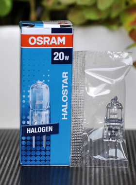 OSRAM欧司朗卤素灯珠12V10W20W35W50W水晶花灯泡卤钨光源G4G 6.35