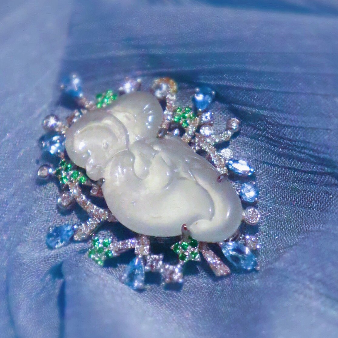 项链翡翠金镶玉吊坠吊坠翡翠