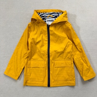 外贸出口美国儿童春秋防风皮衣休闲百搭连帽外套中大童防水风衣