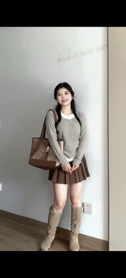 2025春季新款胖mm显瘦针织坑条纹理打底衫内搭长袖上衣大码女装