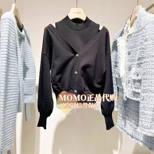 针织衫 套头时尚 上衣女MO12KW221 新款 曼娅奴2024春装