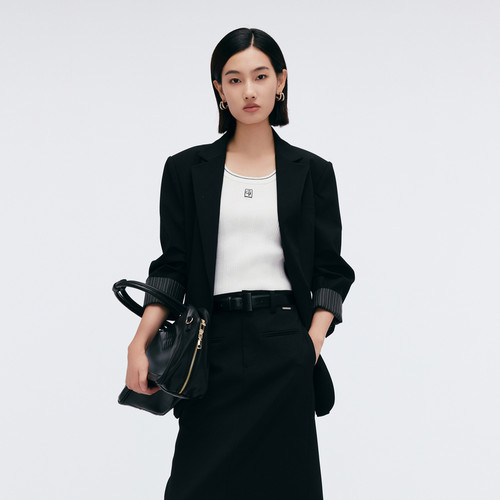 Migaino曼娅奴女装2025年春季新款轻奢正肩通勤西装外套MP12SC034